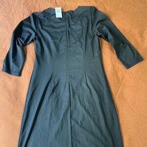 J. McLaughlin 3/4 Sleeve Sophia Dress Size L NWT Black